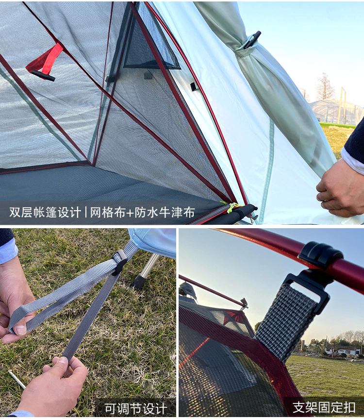 Cheap Goat Tents Outdoor Camping Off the ground Tent Lightweight Easy Carry Bed Wigwam Folding Alloy Awning Rain And Mosquito Net Field Gear   